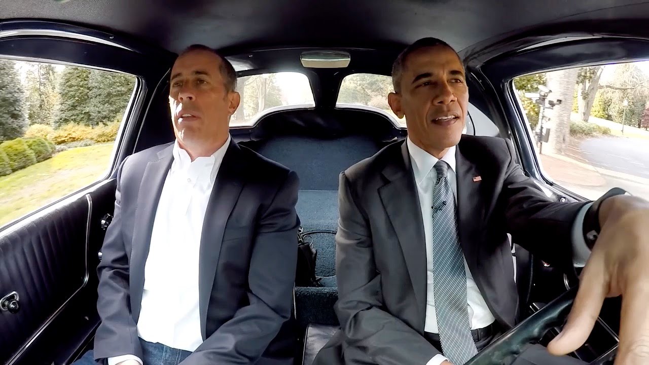 Obama Takes Jerry Seinfeld for a Drive Around the White House