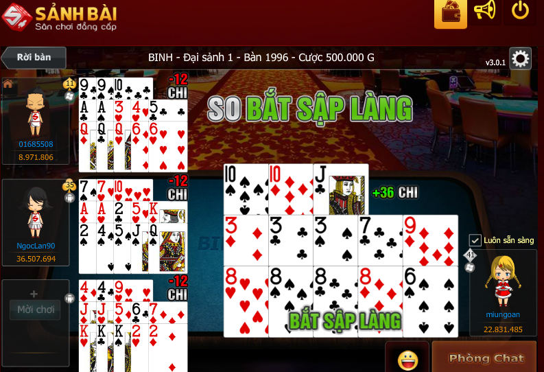 Cách Chơi Mậu Binh Tại SảnhBài - Game Bài Trực Tuyến Hấp Dẫn