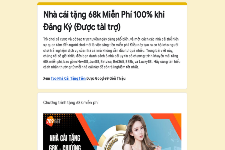 Nhà cái tặng tiền cược miễn phí – Danh sách đầy đủ các trang uy tín